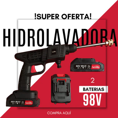 🔋Hidrolavadora Portátil 98V con 2 Baterías