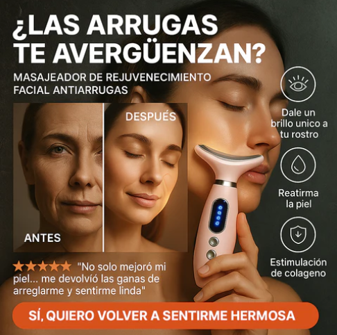 LumiSkin Pro – Masajeador Rejuvenecedor Facial y de Cuello