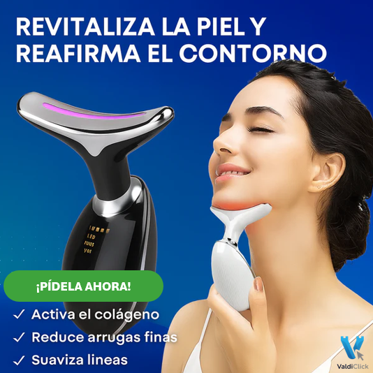 LumiSkin Pro – Masajeador Rejuvenecedor Facial y de Cuello