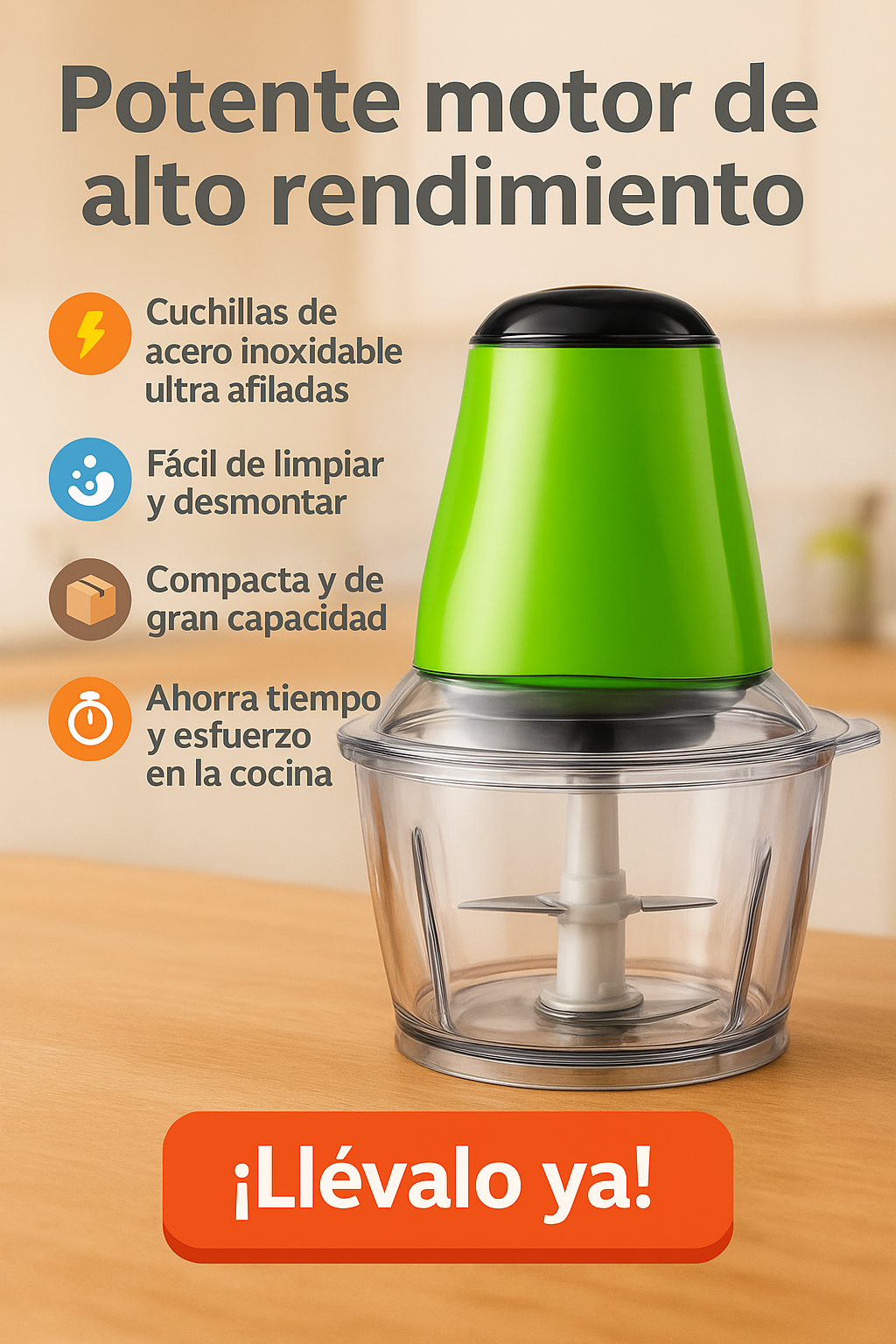 TurboChop Pro - Picadora de alimentos